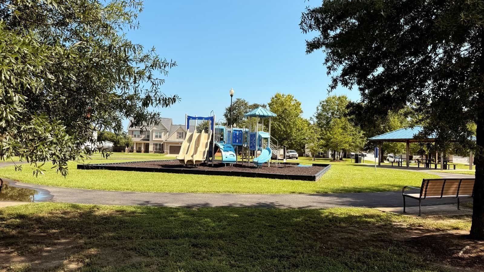 Neighborhood park and playground in Raeford NC near Fort Bragg
